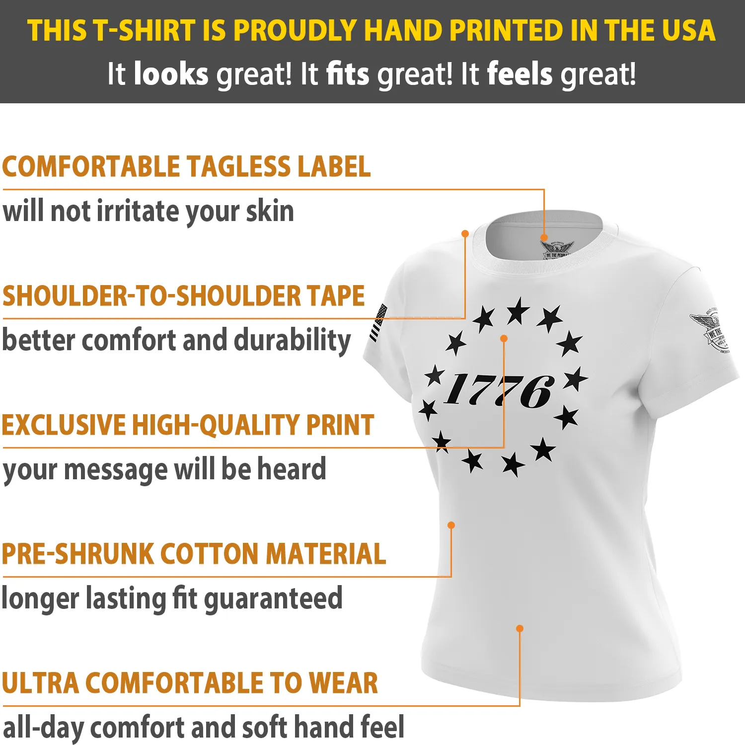 1776 Betsy Ross Flag Women's Short Sleeve Shirt