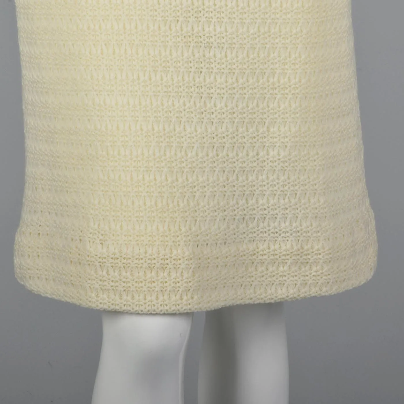 1960s Deadstock Cream Sweater Dress