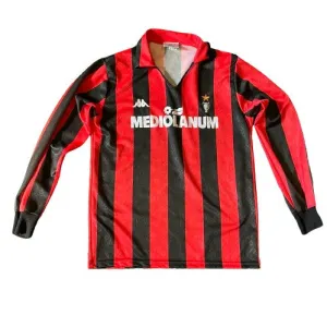 Ac Milan 1988 Home Shirt - Extra Large - 9/10 Condition - Authentic 1988 Shirt - Long Sleeve