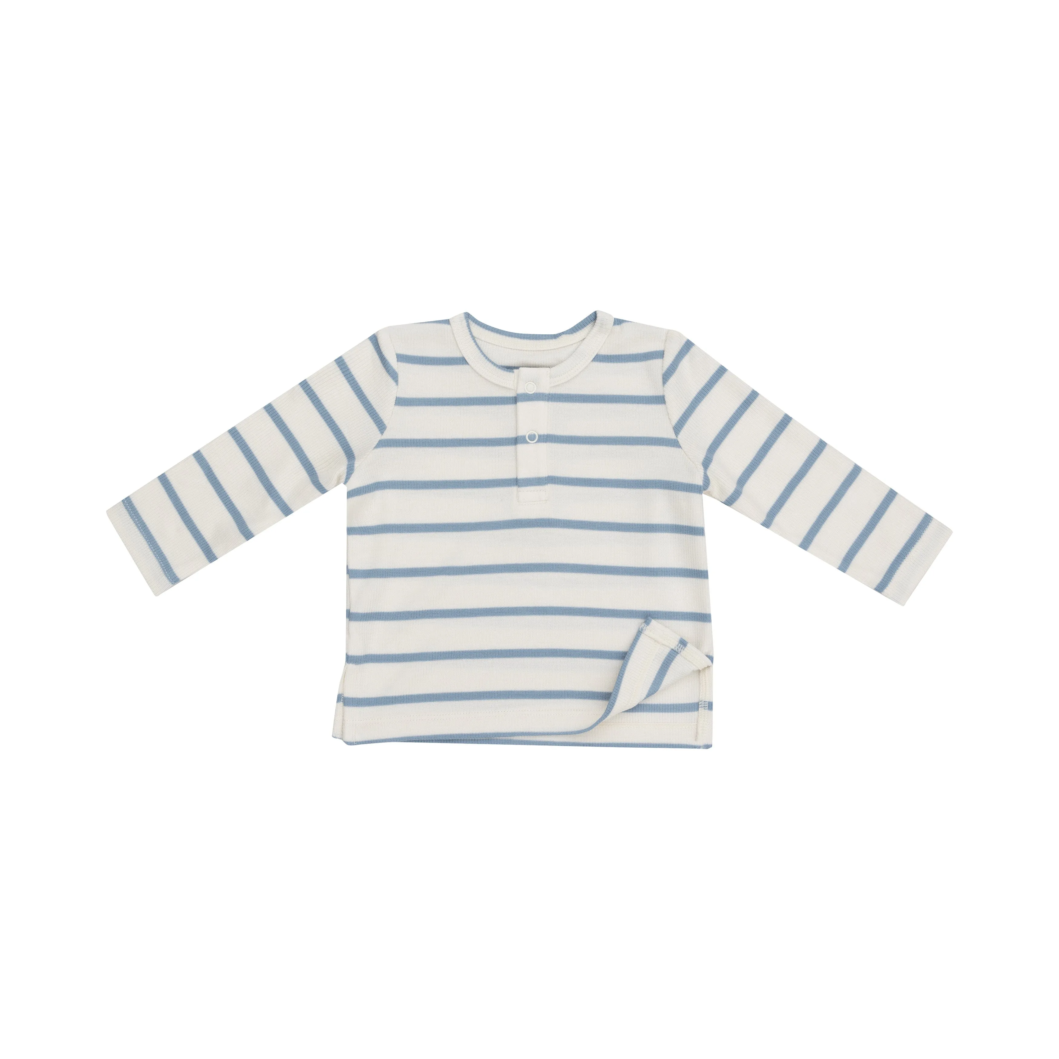 AD Ribbed Stripe Glacier Lake  L/S Henley