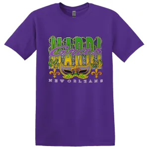 Adults Mardi Gras New Orleans Purple Tee-Shirt