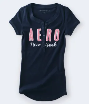 Aeropostale Aero NY Ribbed Henley