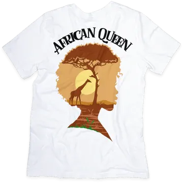 African Queen T-shirt - Bold Afrocentric Design, Soft Cotton, Unisex Fit