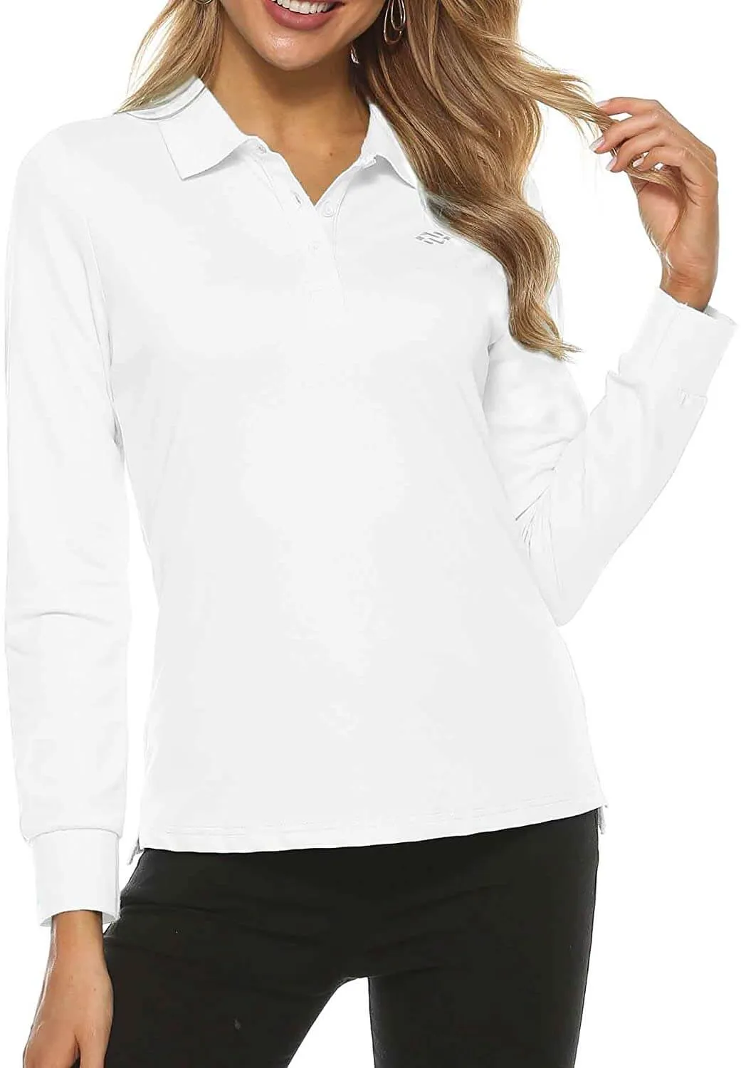 AjezMax Womens Golf Shirts Long Sleeve Polo Shirt