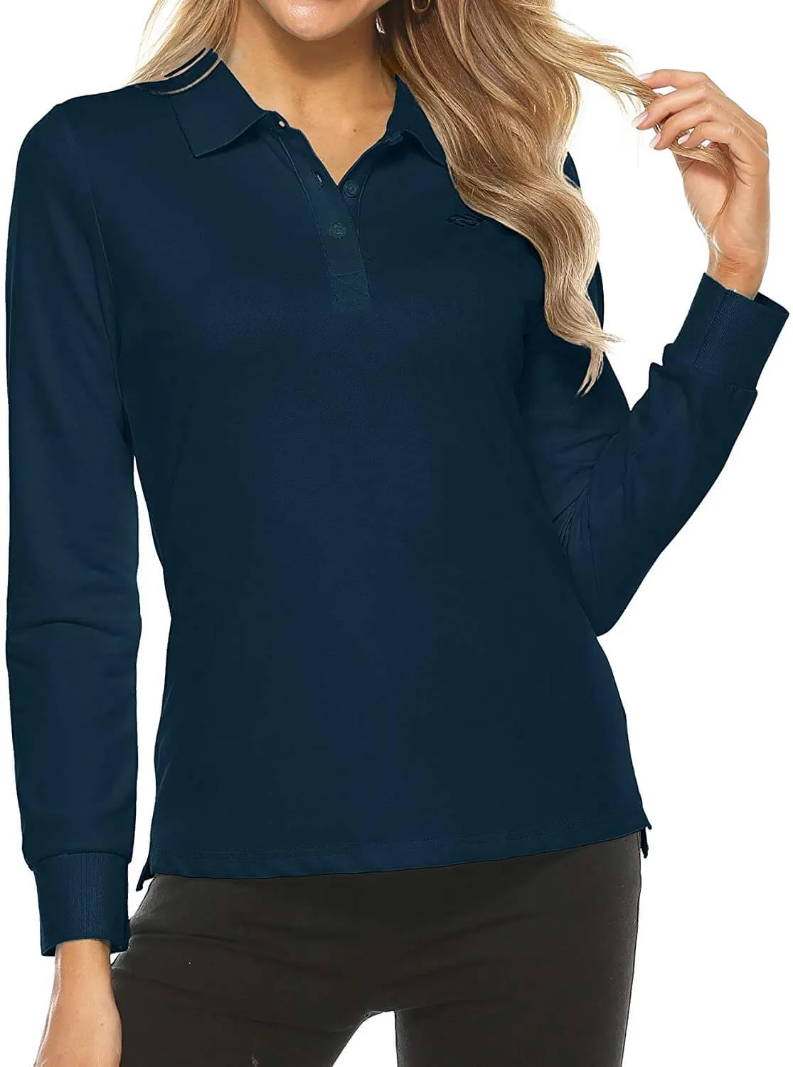 AjezMax Womens Golf Shirts Long Sleeve Polo Shirt