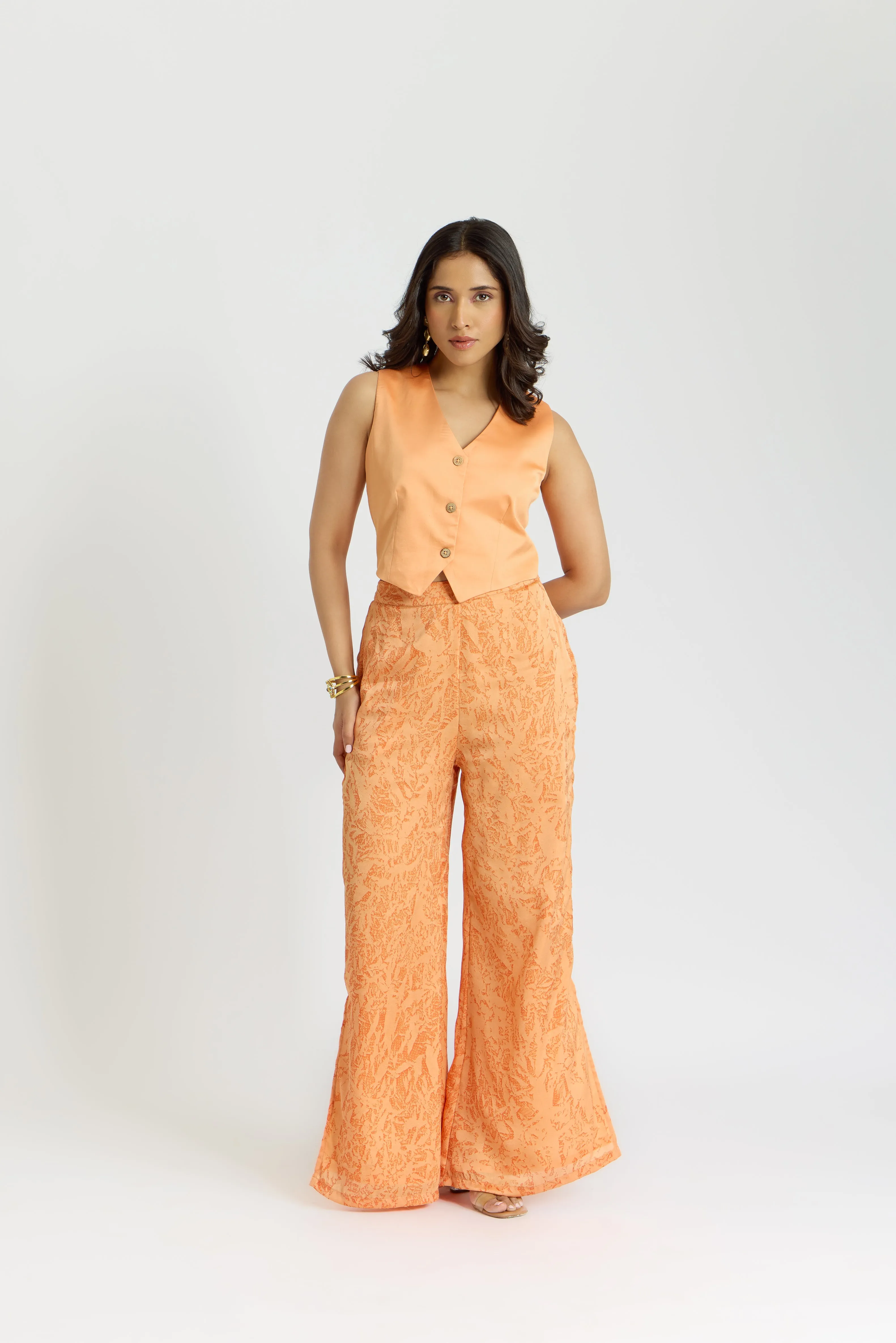 Alaya Cairo Peach Flared Pants