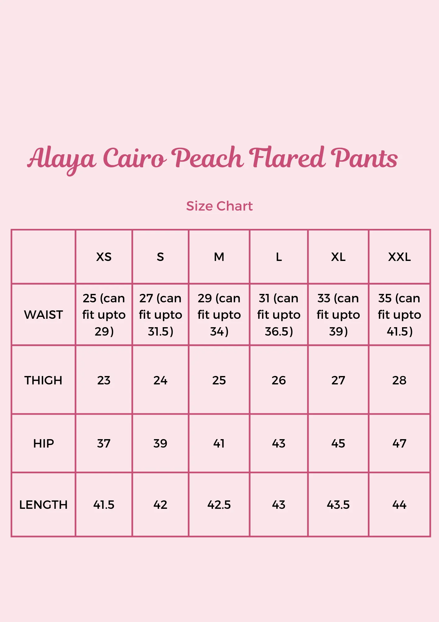 Alaya Cairo Peach Flared Pants