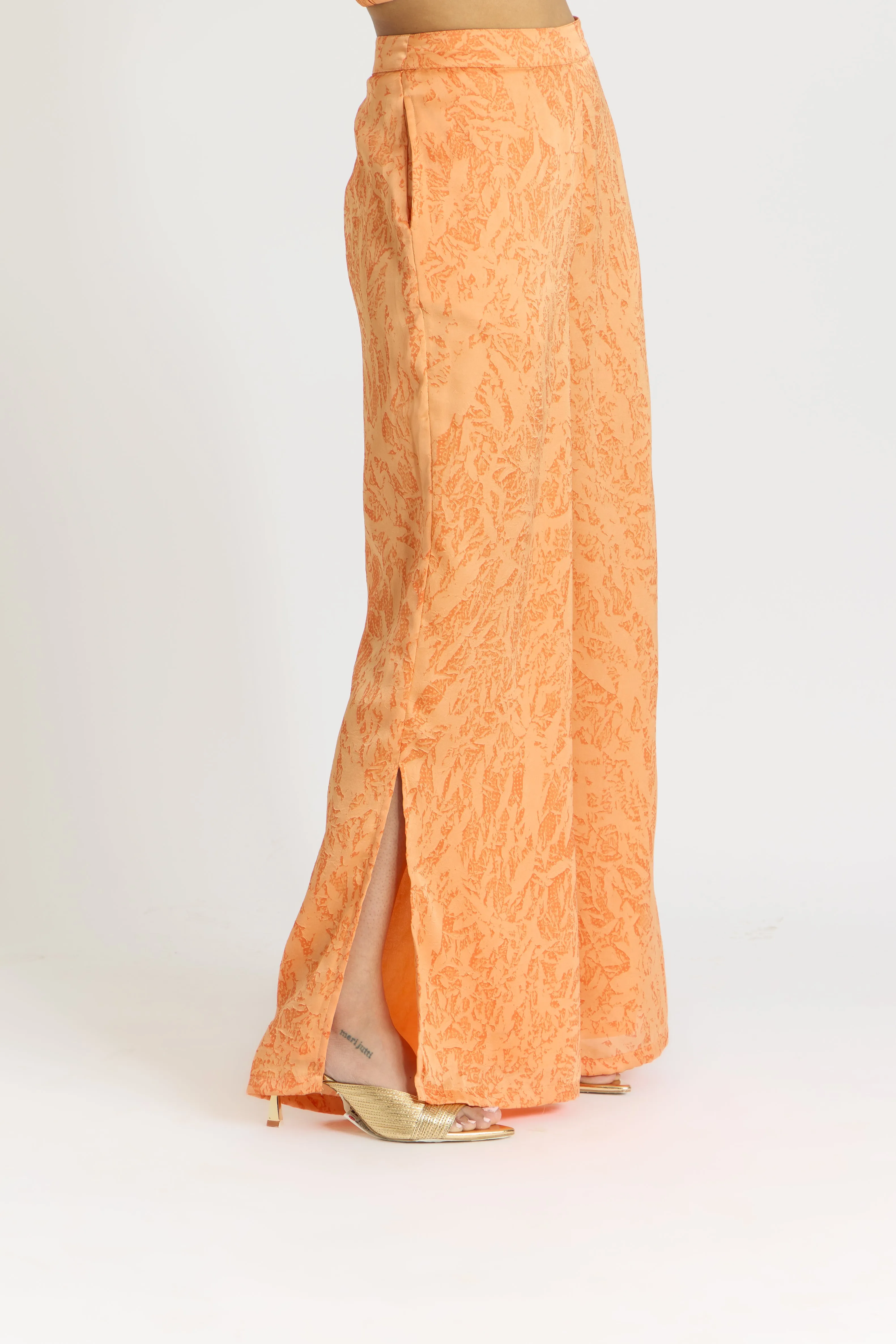 Alaya Cairo Peach Flared Pants