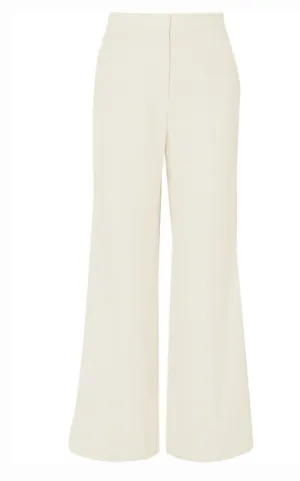 ALEXA CHUNG COTTON-BLEND BOUCLÉ FLARED PANTS