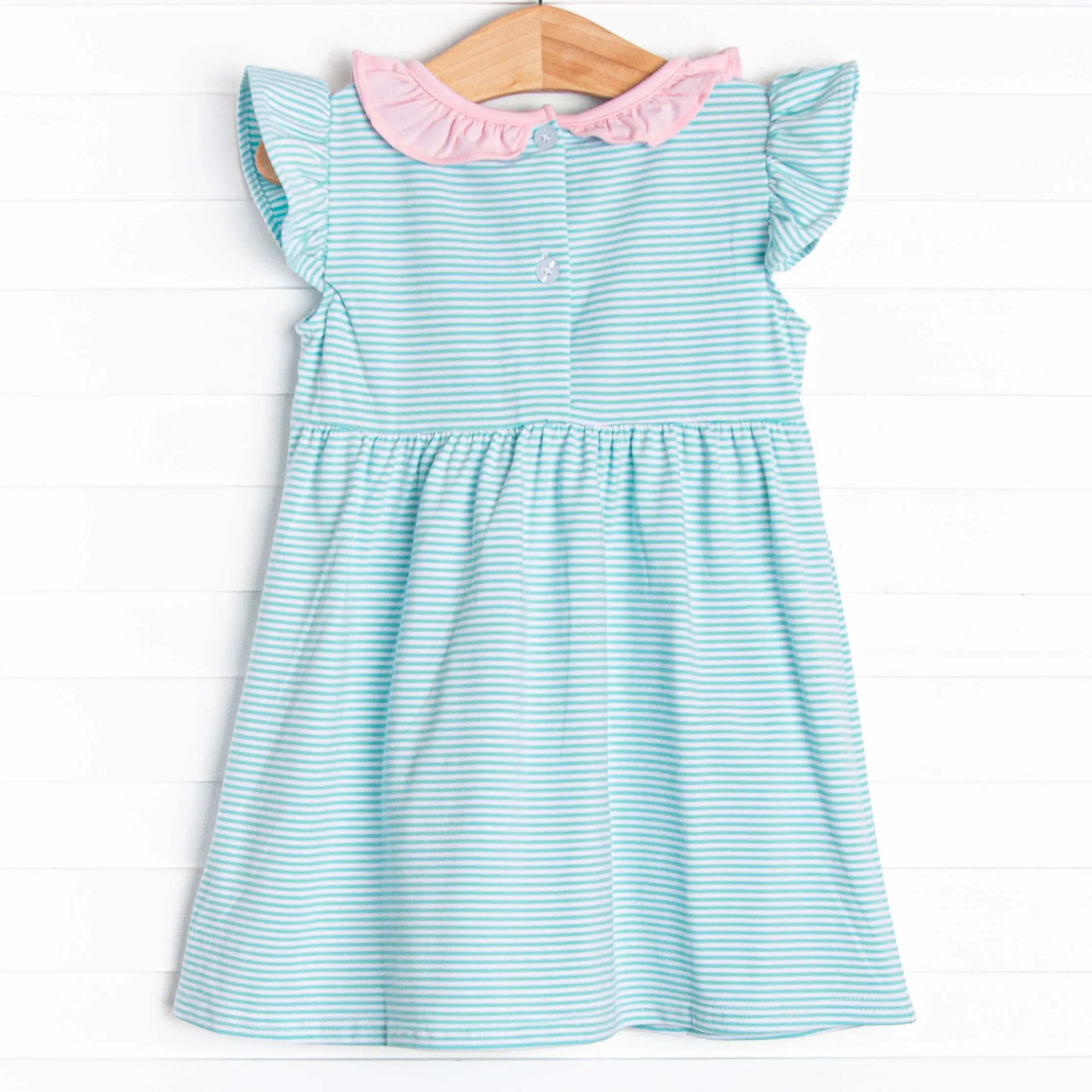 Alice Dress, Mint Stripe