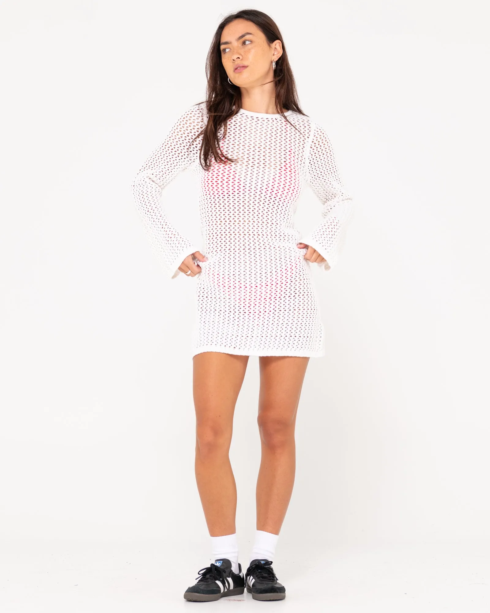 Amalfi Long Sleeve Knit Mini Dress