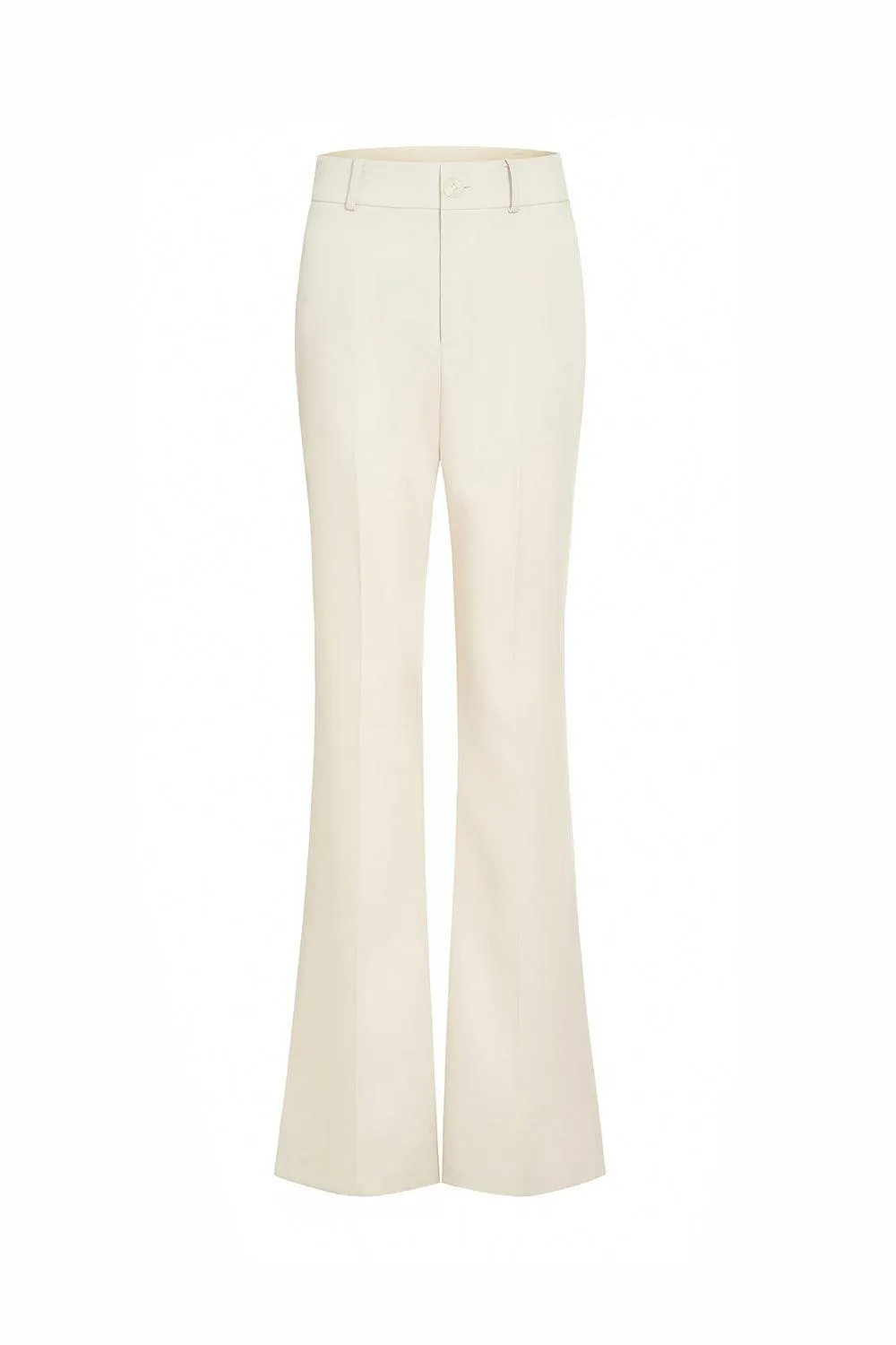 Amelia Fit and Flare Side Slit Twill Pants