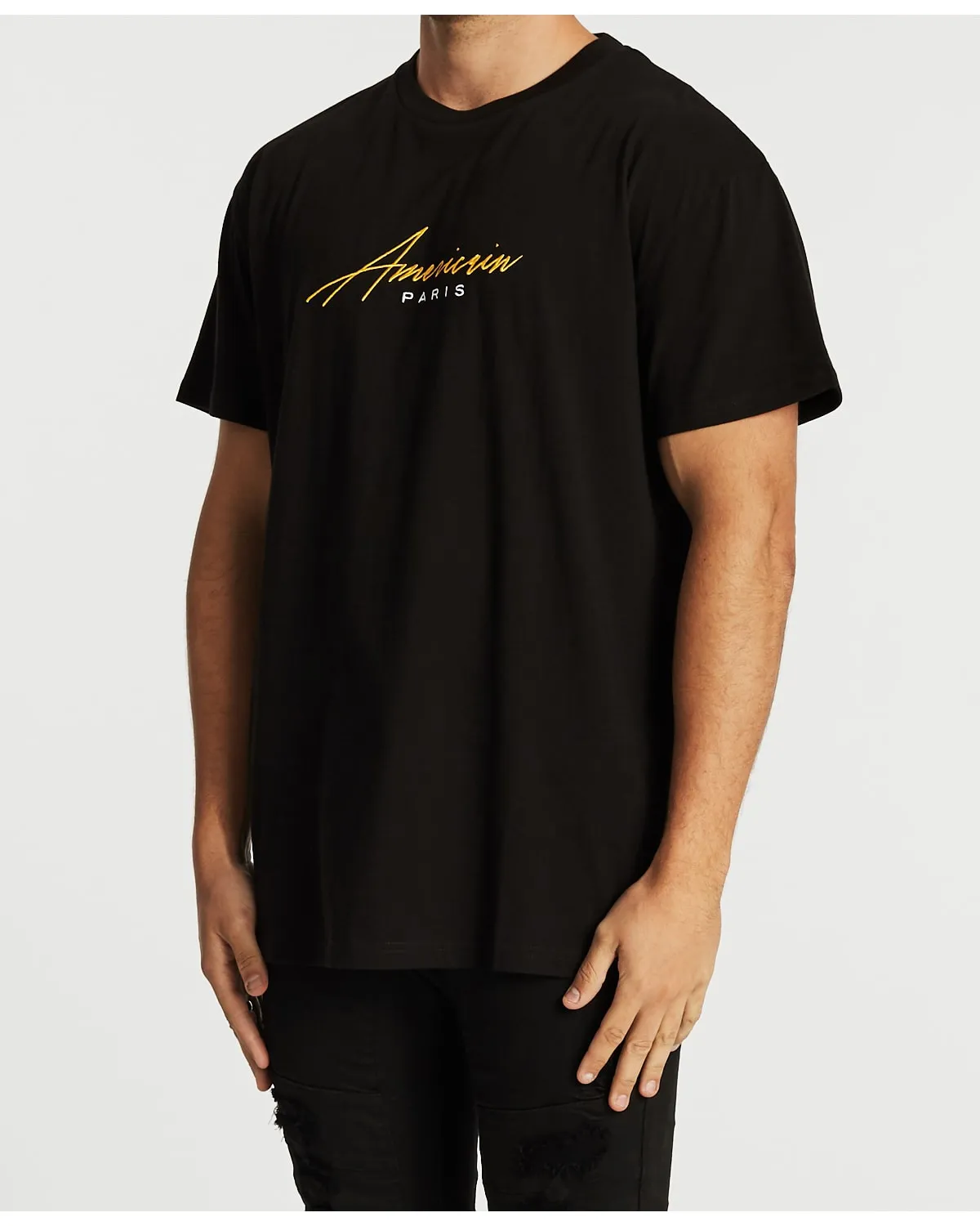 Americain MENS STELLAIRE OVERSIZED TEE - JET BLACK