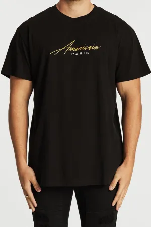 Americain MENS STELLAIRE OVERSIZED TEE - JET BLACK