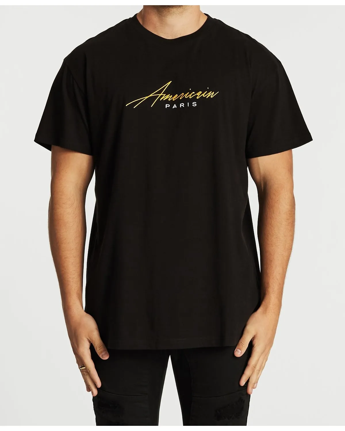 Americain MENS STELLAIRE OVERSIZED TEE - JET BLACK