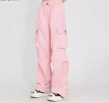 American Drawstring Loose Casual Pants