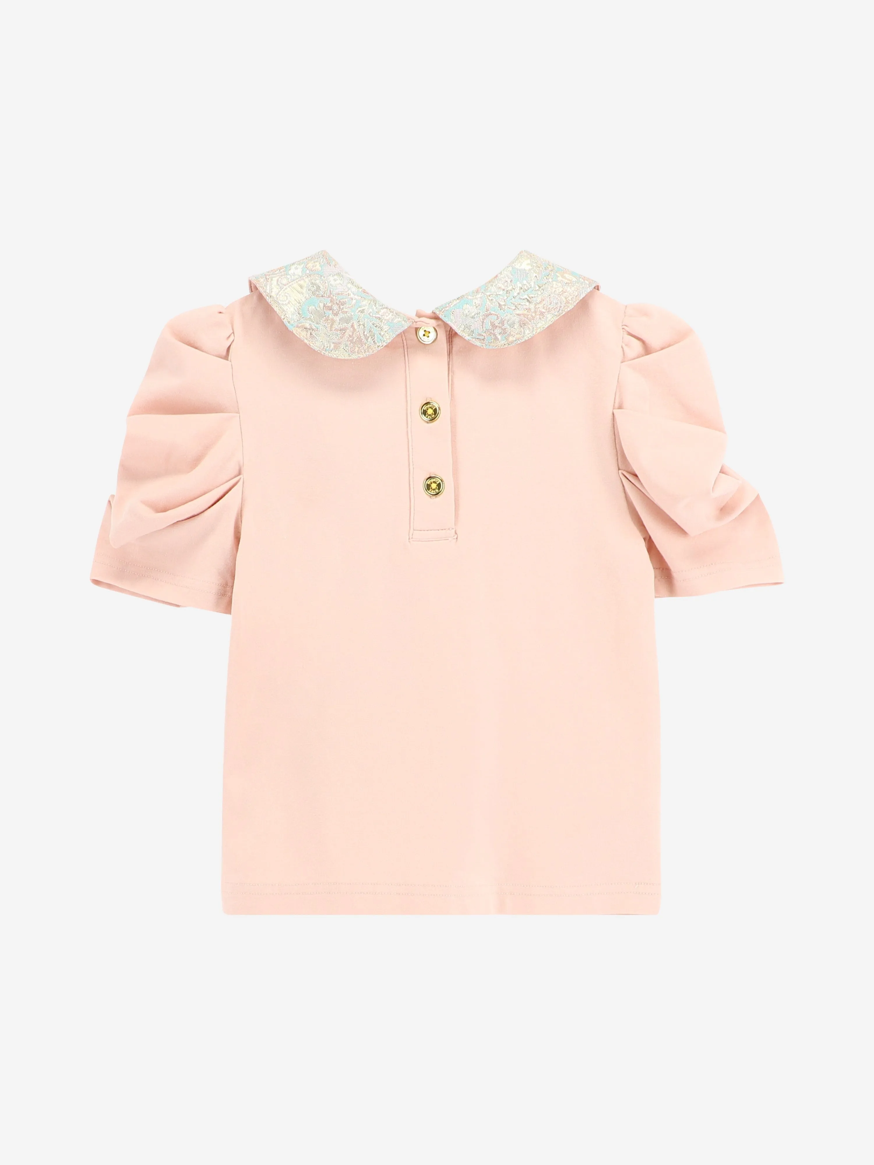 Angels Face Girls Marcy Paisley Collar Top in Pink