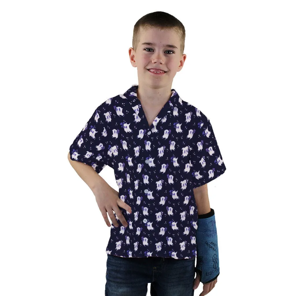 Anxious Ghosts Purple Youth Hawaiian Shirt