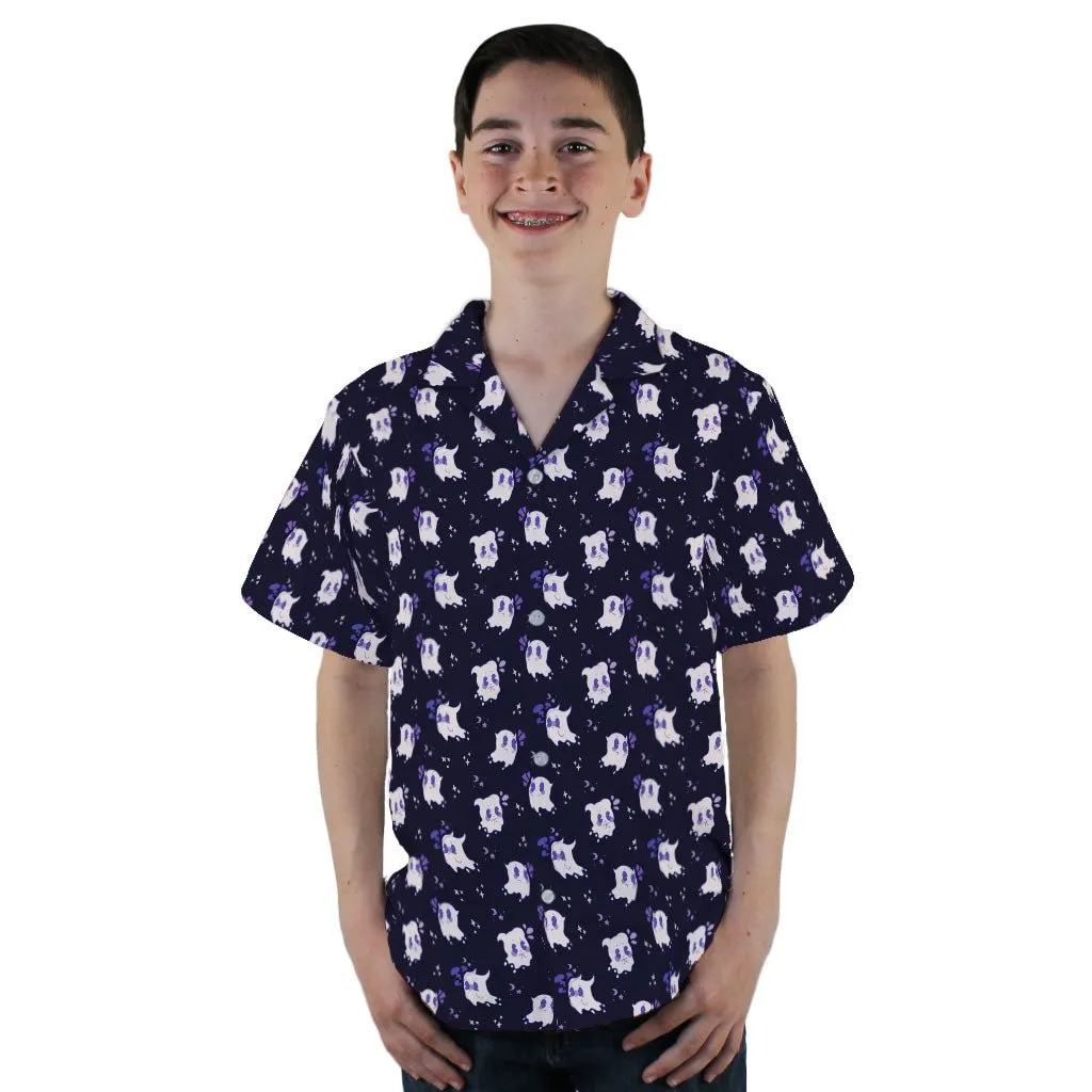 Anxious Ghosts Purple Youth Hawaiian Shirt