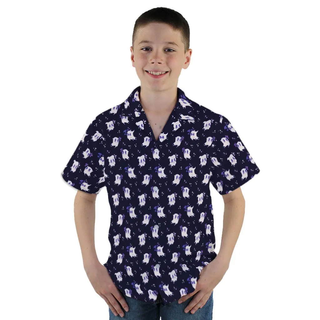 Anxious Ghosts Purple Youth Hawaiian Shirt