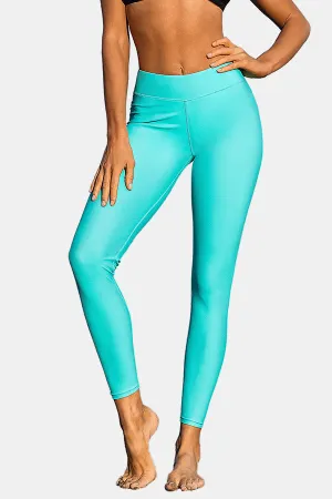 Aqua High Waist Long Swim Pants Swim Leggings Swim Tights