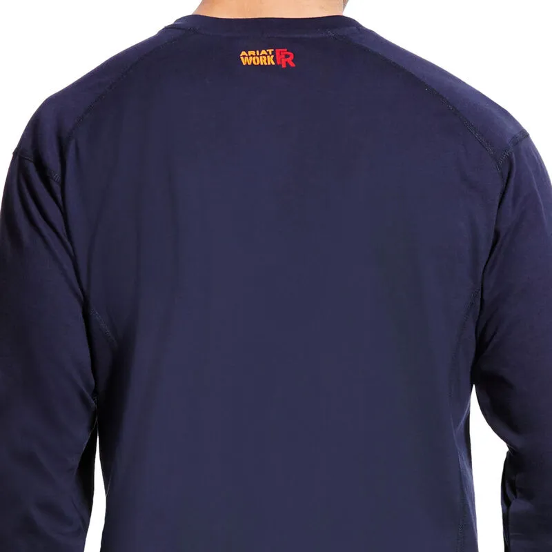 Ariat, FR Air Crew T-Shirt, 10022327, Navy