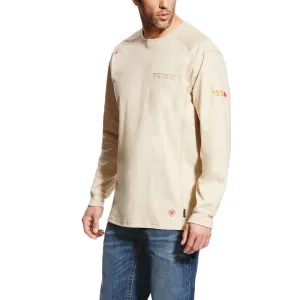 Ariat, FR Air Crew T-Shirt, 10022328, Sand Heather