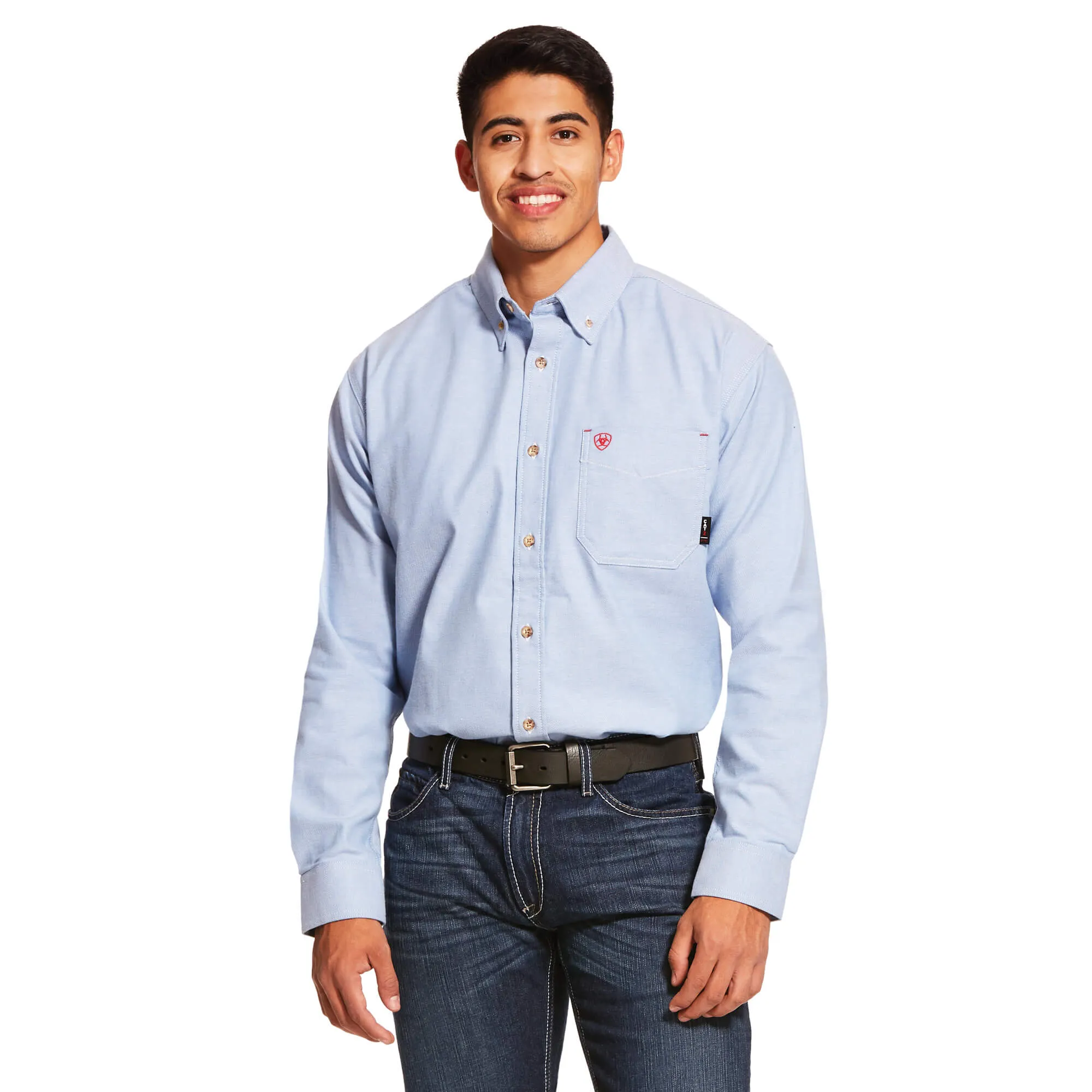 Ariat, FR Solid Twill DuraStretch Work Shirt, 10027886, BlueTwill