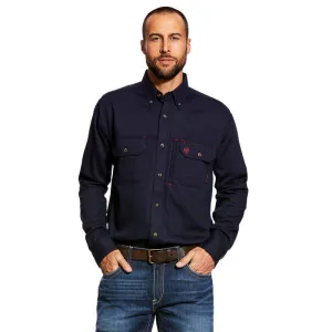 Ariat, FR Solid Vent Work Shirt, 10019062, Navy