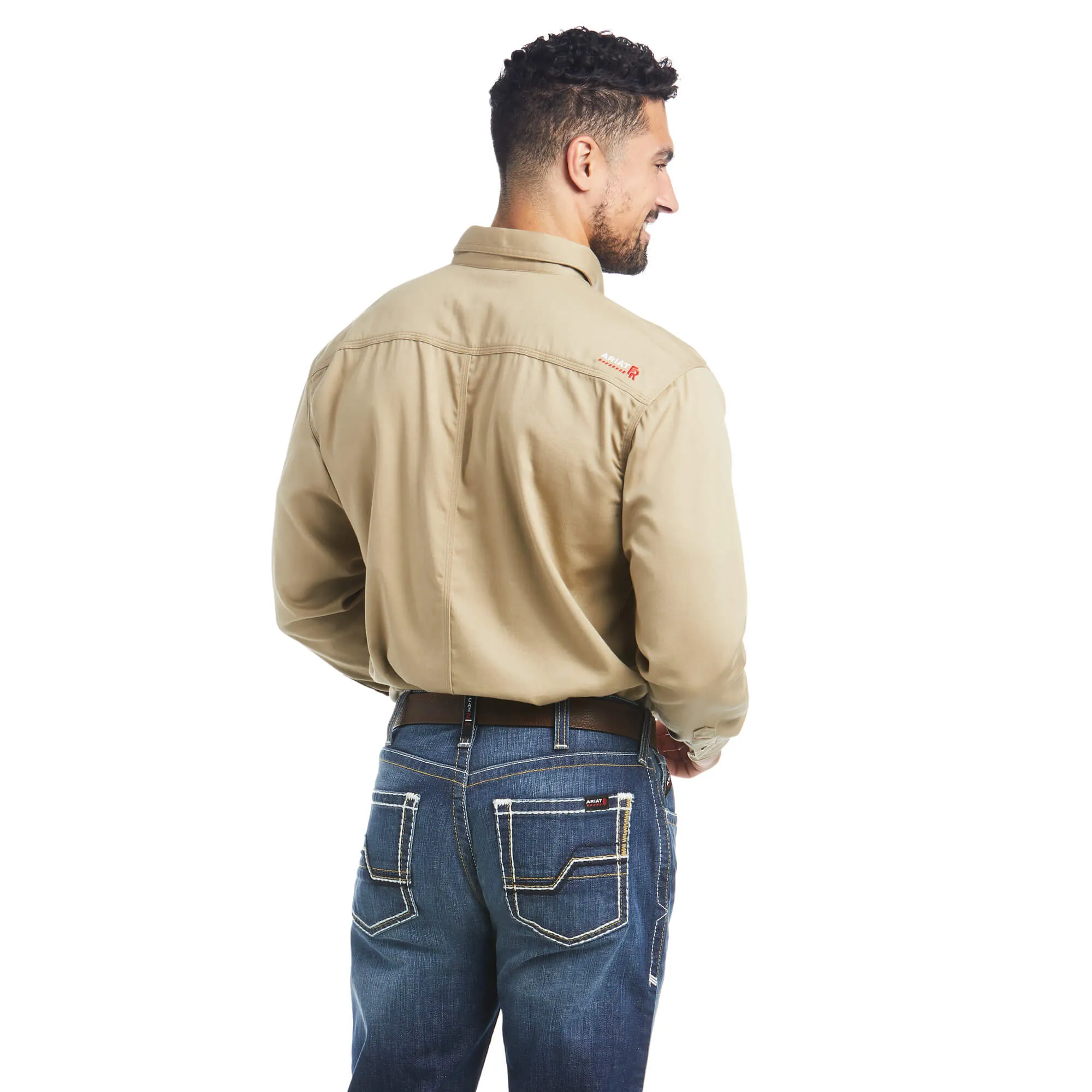 Ariat, FR Solid Work Shirt, 10012251, Khaki