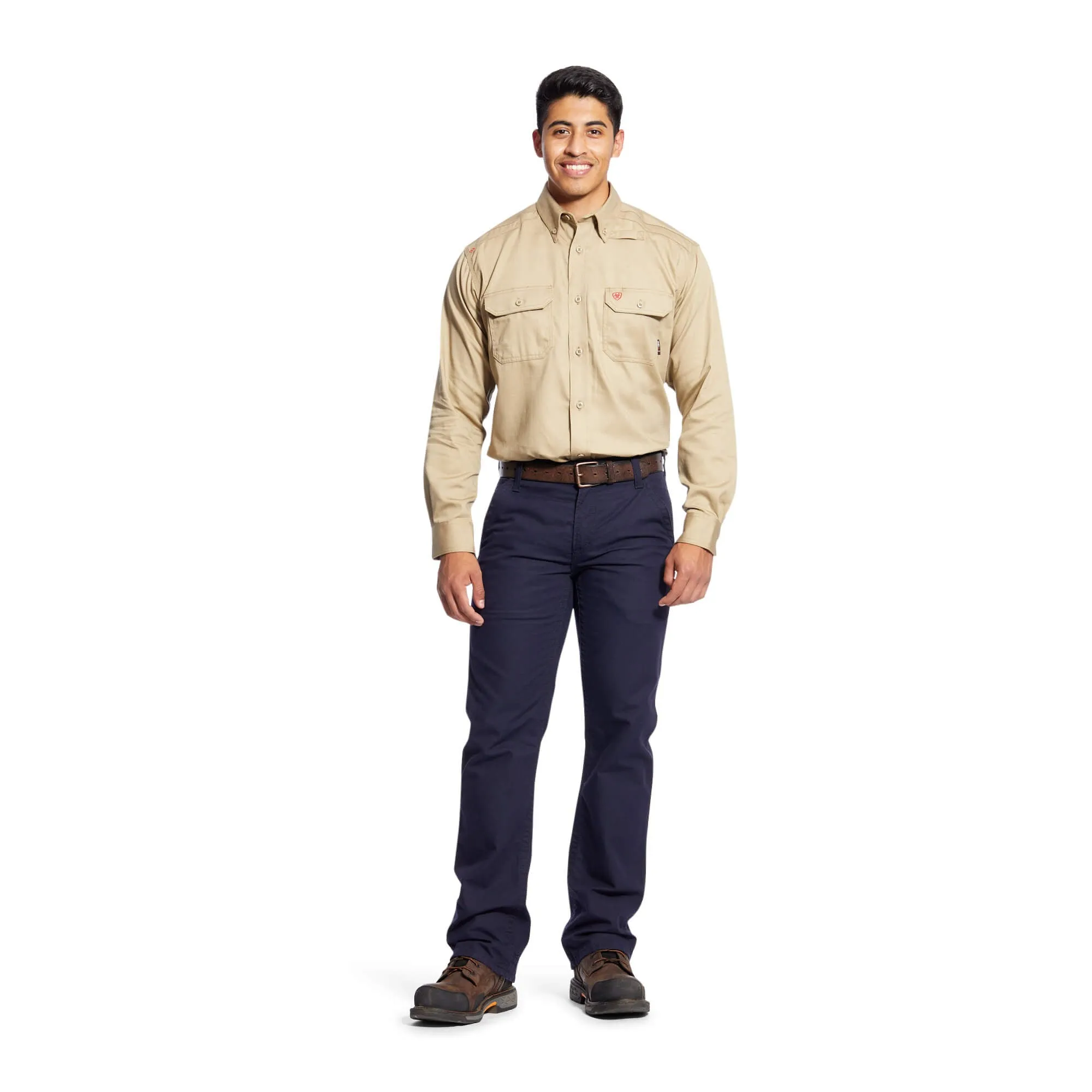 Ariat, FR Solid Work Shirt, 10012251, Khaki