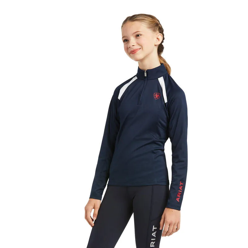 Ariat Kids Sunstopper 2.0 Team 1/4 Zip Baselayer Top