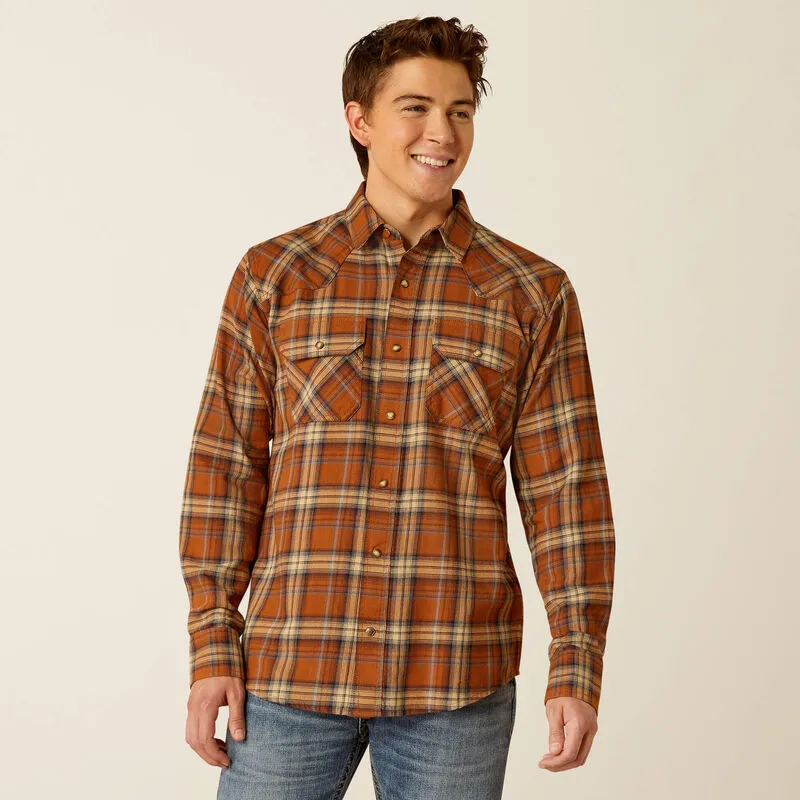 Ariat Men's Haiden Retro Fit Western Snap Shirt in Roasted Pecan