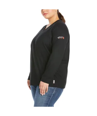 Ariat, Women's FR AC Crew Top, 10025382 , Black