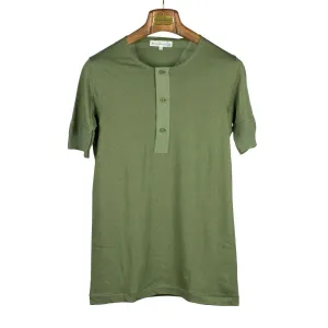 Army green short sleeve 103 Henley