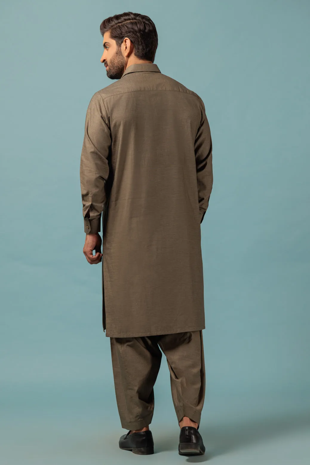 ARMY-YARN DYED-KURTA SHALWAR - (KSRW23-007)