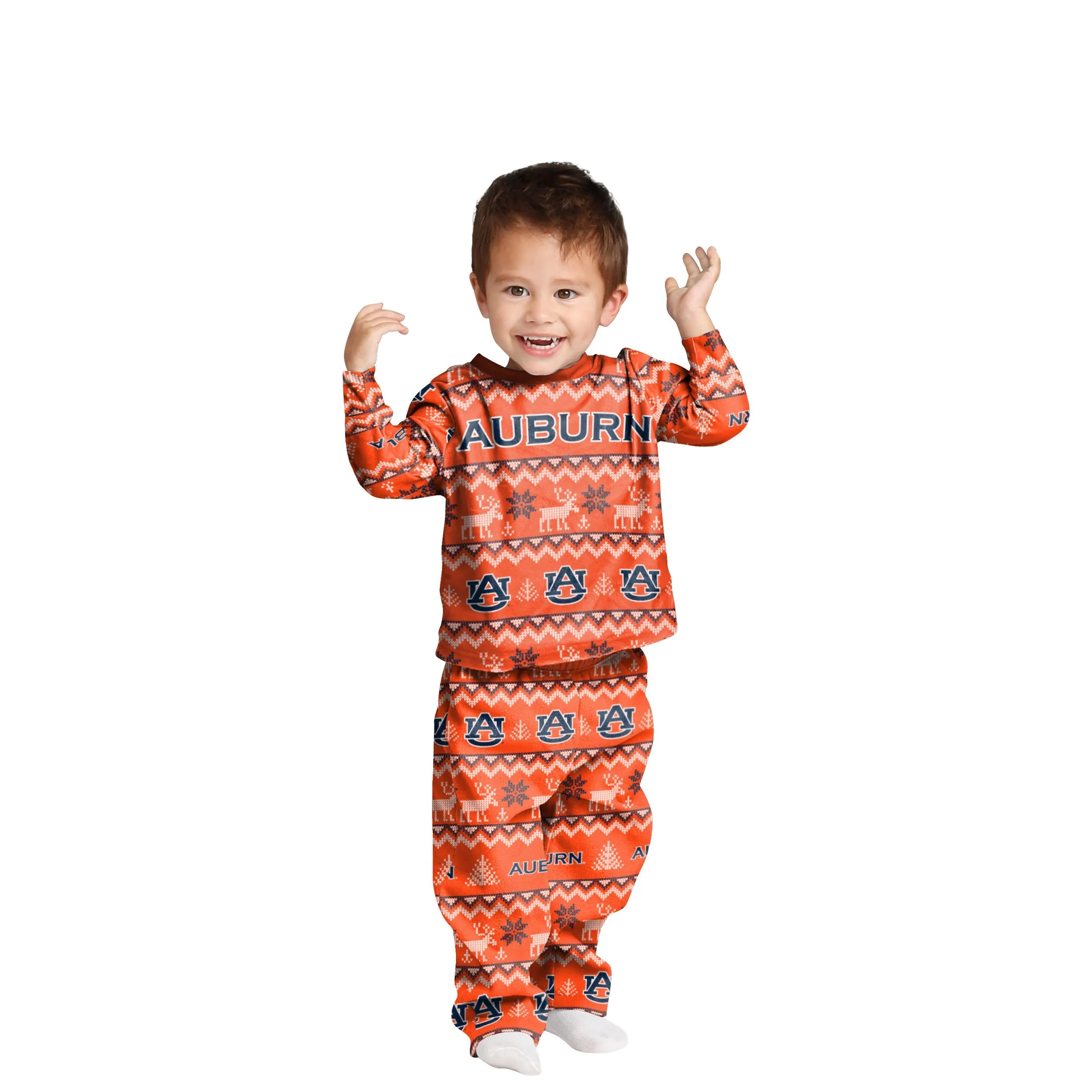 Auburn Tigers NCAA Ugly Pattern Family Holiday Pajamas