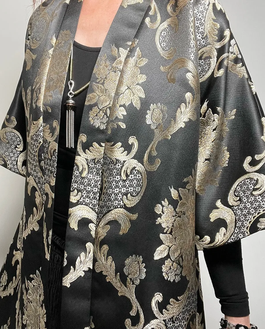 Audrey Swing Coat - One Of A Kind - Luxe black and gold