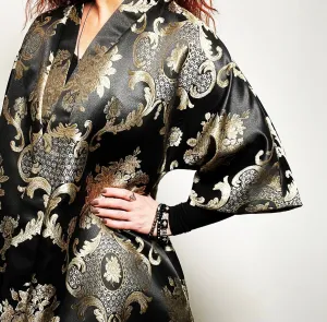 Audrey Swing Coat - One Of A Kind - Luxe black and gold