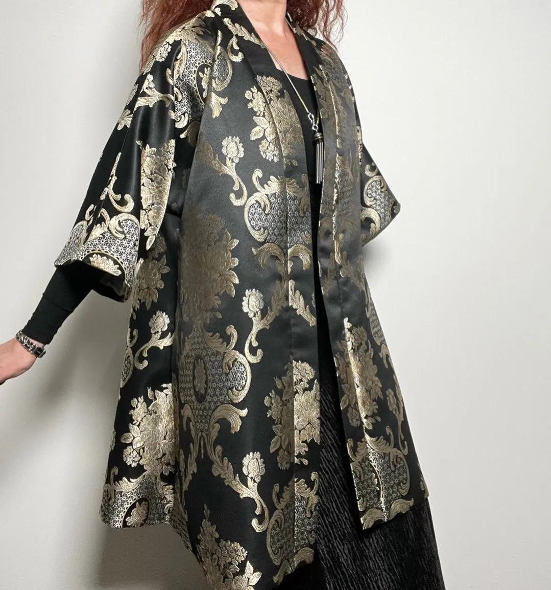 Audrey Swing Coat - One Of A Kind - Luxe black and gold