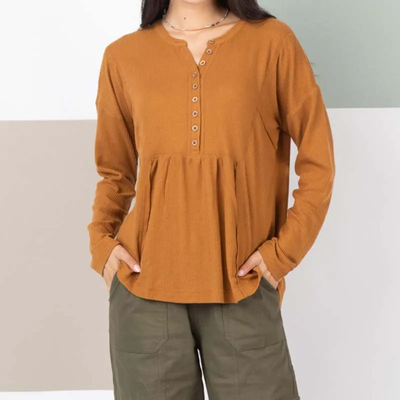 Babydoll Long Sleeve Henley