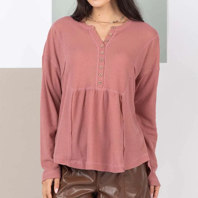 Babydoll Long Sleeve Henley