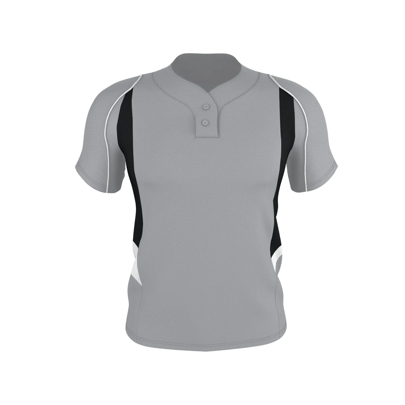 Badger Sport Adult 2 Button Henley Baseball Jersey, Sizes 2XL-4XL