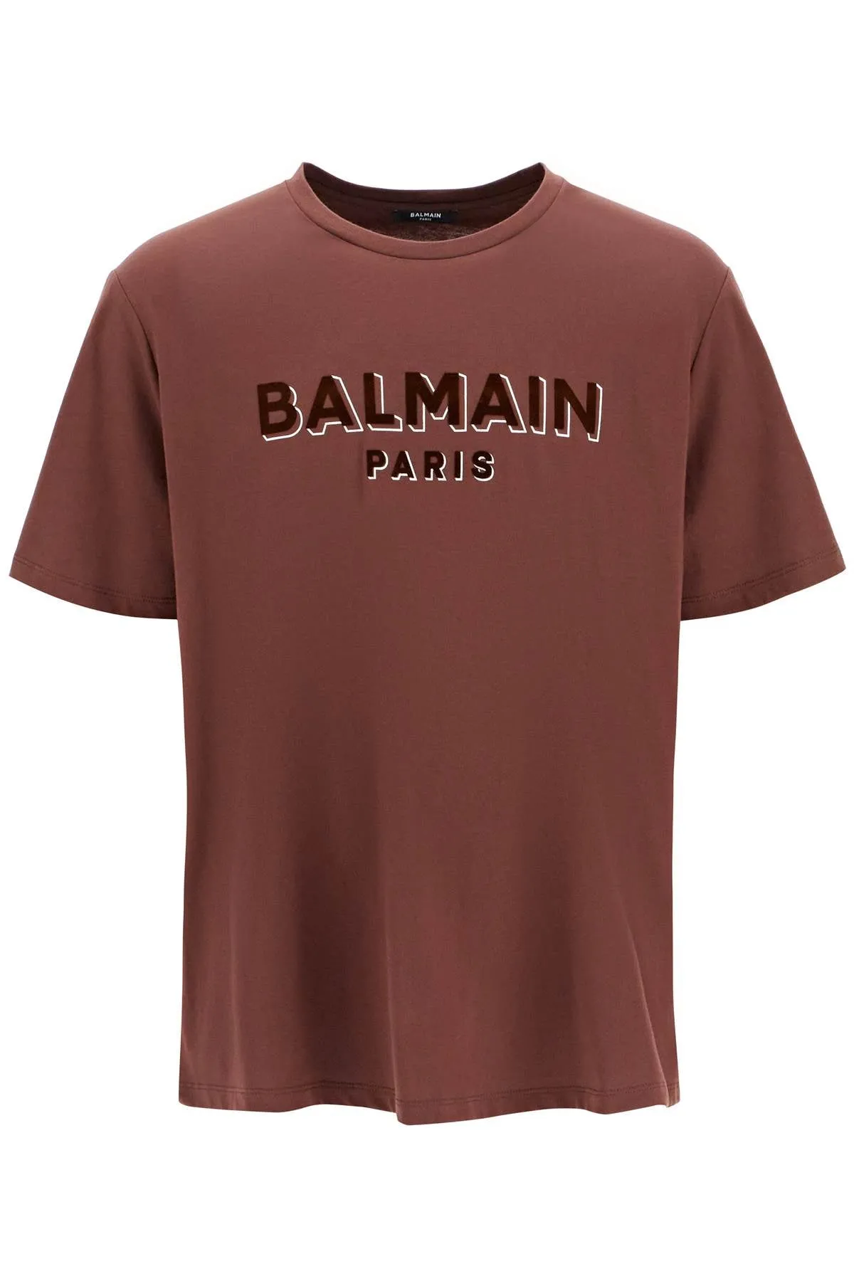 Balmain flocked logo t-shirt