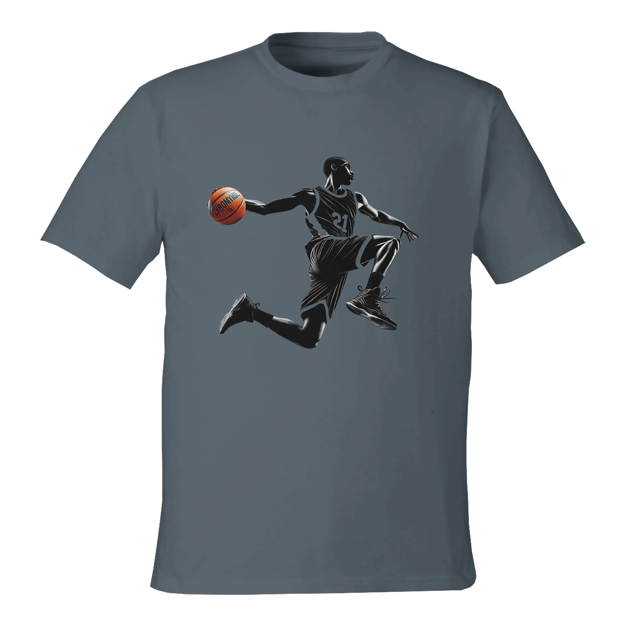 Basketball Player Mid-Air, Unisex Reclaimist Crewneck T-Shirt | Econscious EC1070