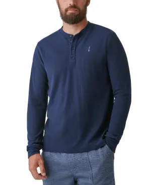 BASS OUTDOOR MEN Camden Waffle-Knit Long-Sleeve Henley