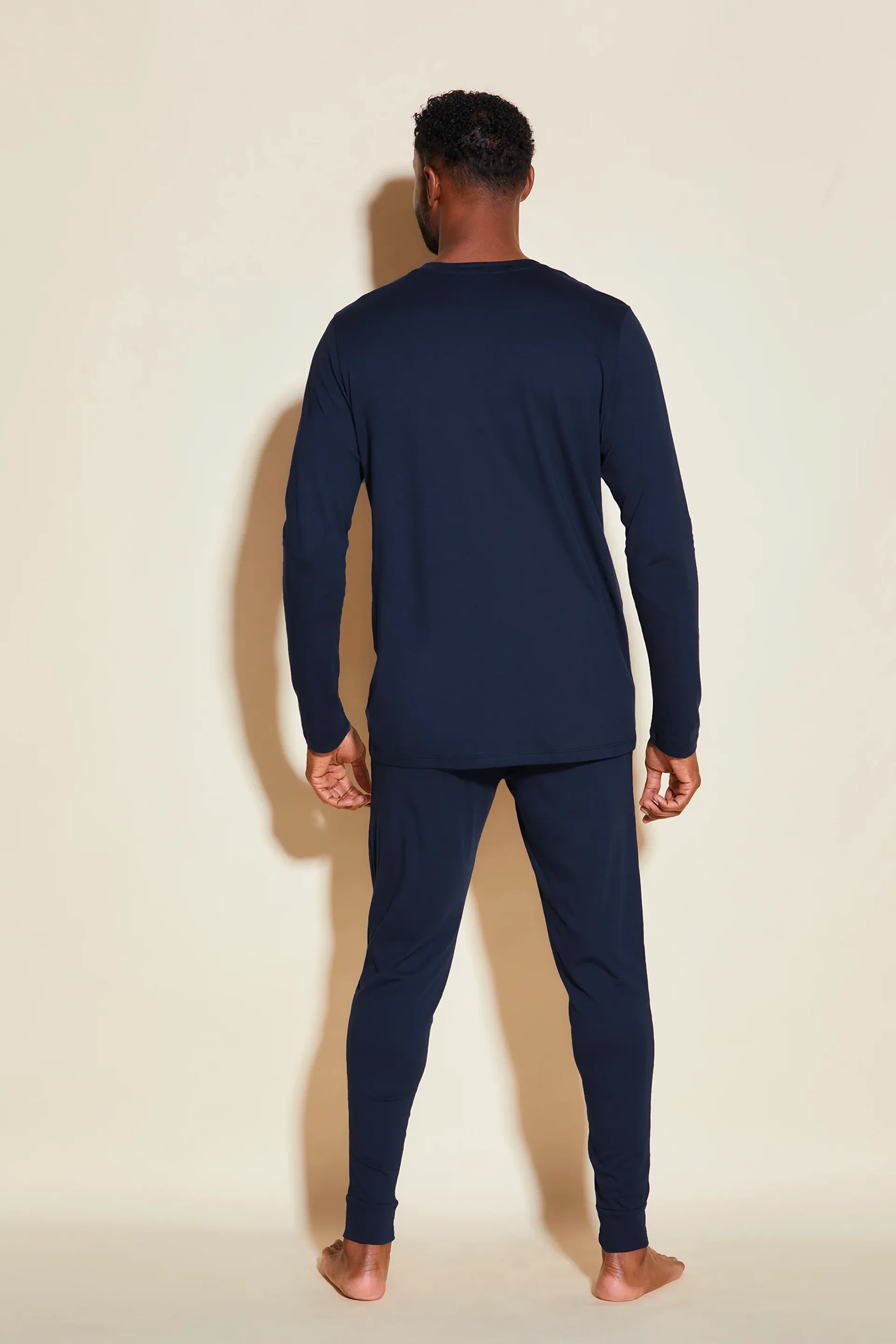 Bella Men's Henley & Jogger Set Navy