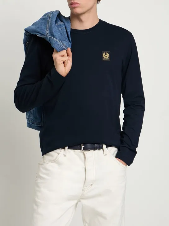 Belstaff   Logo cotton jersey l/s t-shirt 