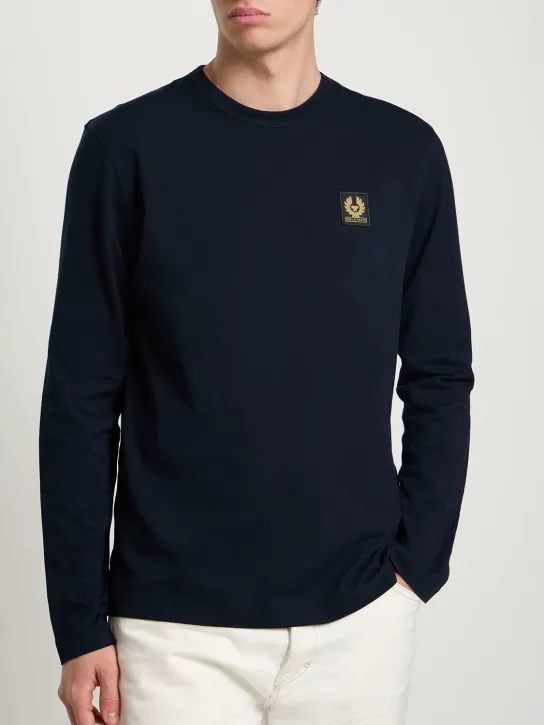 Belstaff   Logo cotton jersey l/s t-shirt 