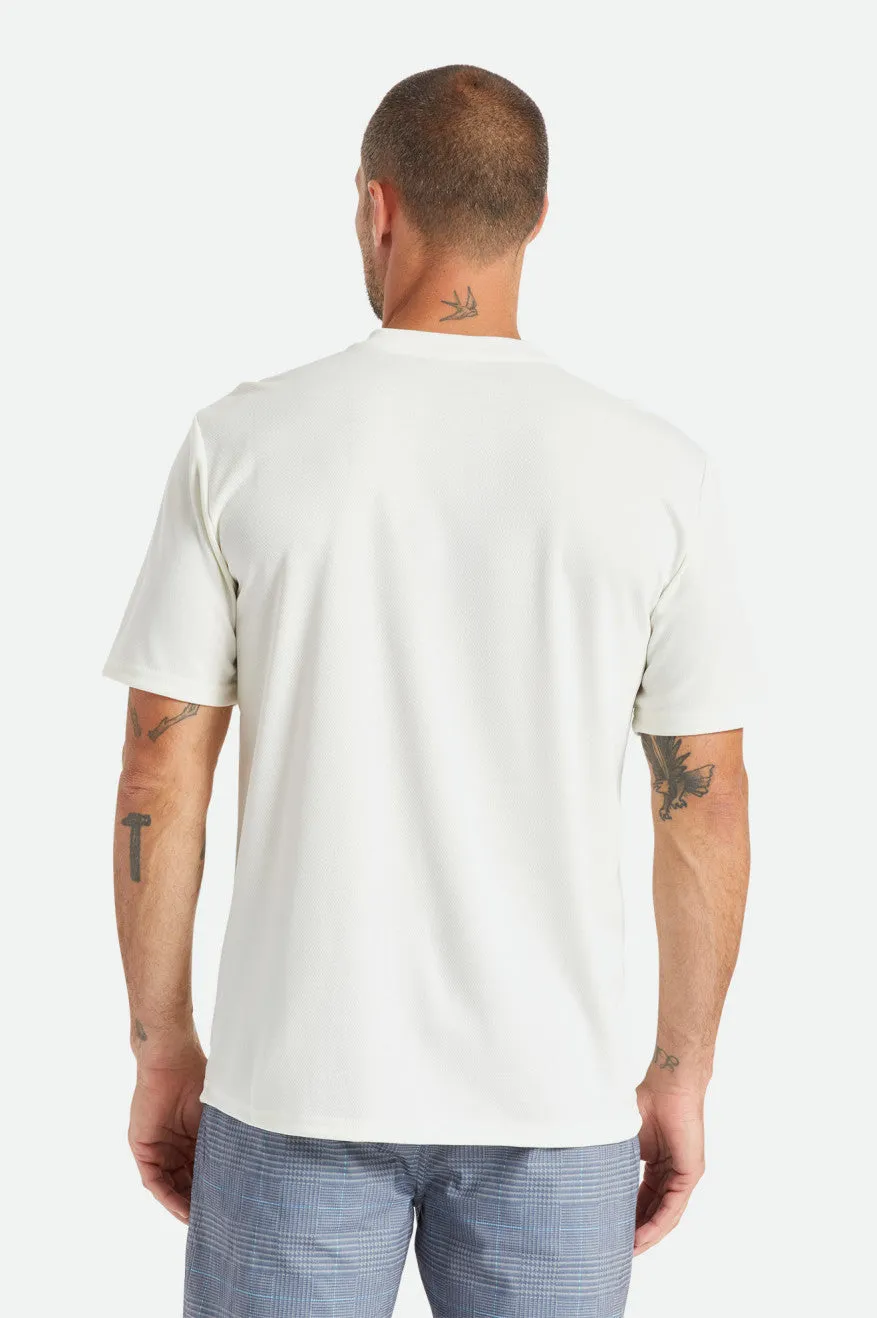 Beta Square Utility S/S Henley Knit - Off White